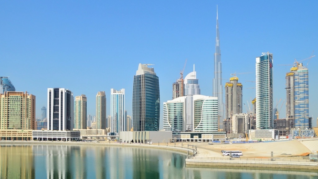 Dubai skyline with Burj Khalifa